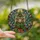Cat Lovers' Grumpy Tabby Tiffany Stained Glass Christmas Tree Design Intricate Jewel Tone Festive Art Stained Glass Suncatcher - 2