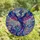 Fantasy Art Lovers' Tiffany Stained Glass Iridescent Mosaic Phoenix in Flight Jewel Tone Cerulean Magenta Silver Stained Glass Suncatcher - lYVBlf1h4_
