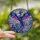 Fantasy Art Lovers' Tiffany Stained Glass Iridescent Mosaic Phoenix in Flight Jewel Tone Cerulean Magenta Silver Stained Glass Suncatcher - nh6fljg4BC