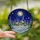 Winter Art Lovers' Glowing Tiffany Stained Glass Snowy Village Moonlit Indigo Sky Pattern Stained Glass Suncatcher - 2