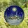 Winter Art Lovers' Glowing Tiffany Stained Glass Snowy Village Moonlit Indigo Sky Pattern Stained Glass Suncatcher - 4