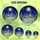 Winter Art Lovers' Glowing Tiffany Stained Glass Snowy Village Moonlit Indigo Sky Pattern Stained Glass Suncatcher - 6