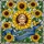 Art Lovers' Tiffany Stained Glass Smiling Portrait, Sunflower Mosaic, Butterflies & Blue Ribbon Design Stained Glass Suncatcher - 7