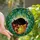 Cat Lovers' Radiant Tiffany Stained Glass Black & Orange Cats Amber Pot Deep Burgundy Leaves Green Sky Mosaic Stained Glass Suncatcher - 1