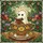 Whimsical Art Lovers' Intricate Tiffany Stained Glass Ghost Reading in Teacup, Floral Botanical Garden Mosaic, Jewel Tones Stained Glass Suncatcher - 7