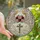Devotional Art Lovers' Glowing Tiffany Stained Glass Angel Wings Crimson Roses Cross Design Stained Glass Suncatcher - 1