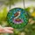 Wildlife Admirers' Tiffany Style Jewel Tone Kestrel Coneflower Botanical Mosaic Stained Glass Suncatcher - 2