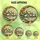 Winter Enthusiasts' Intricate Stained Glass Winter Village Crescent Moon Amber Emerald Ruby Design Stained Glass Suncatcher - 6