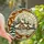 Winter Enthusiasts' Intricate Stained Glass Winter Village Crescent Moon Amber Emerald Ruby Design Stained Glass Suncatcher - 1