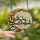 Winter Enthusiasts' Intricate Stained Glass Winter Village Crescent Moon Amber Emerald Ruby Design Stained Glass Suncatcher - 2