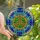 Celtic Art Lovers' Intricate Tiffany Style Stained Glass Triquetra Knot Emerald Gold Jewel Tones Mosaic Pattern Stained Glass Suncatcher - 1