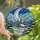 Winter Enthusiasts' Intricate Stained Glass Winter Cabin Snowy Pines Blue Iridescent Jewel Tones Stained Glass Suncatcher - 1
