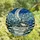 Winter Enthusiasts' Intricate Stained Glass Winter Cabin Snowy Pines Blue Iridescent Jewel Tones Stained Glass Suncatcher - 4