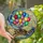Whimsical Art Lovers' Intricate Tiffany Stained Glass Raccoon Floating Balloons Vibrant Jewel Tone Sky Mosaic Stained Glass Suncatcher - 1