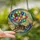 Whimsical Art Lovers' Intricate Tiffany Stained Glass Raccoon Floating Balloons Vibrant Jewel Tone Sky Mosaic Stained Glass Suncatcher - 2