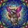 Whimsical Art Lovers' Vibrant Tiffany Stained Glass Raccoon Butterfly Reading Celestial Floral Pattern Stained Glass Suncatcher - 7