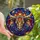 Zodiac Art Lovers' Intricate Stained Glass Taurus Bull Cosmic Jewel Tone Design Stained Glass Suncatcher - 1