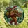 Holiday Lovers' Whimsical Stained Glass Santa Bigfoot Jewel Tone Winter Forest Art Stained Glass Suncatcher - 4