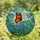Nature Lovers' Tiffany Stained Glass Monarch Butterfly Red Orange Wings Blue Flowers Intricate Jewel Tone Mosaic Stained Glass Suncatcher - 4