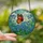 Nature Lovers' Tiffany Stained Glass Monarch Butterfly Red Orange Wings Blue Flowers Intricate Jewel Tone Mosaic Stained Glass Suncatcher - 2