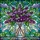 Art Lovers' Vibrant Tiffany Stained Glass Lilac Starburst Bouquet Emerald Green Blue Jewel Tone Mosaic Stained Glass Suncatcher - 7