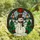 Holiday Art Lovers' Stained Glass Snowman Plaid Hat Emerald Red Jewel Tone Winter Mosaic Stained Glass Suncatcher - 4