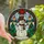 Holiday Art Lovers' Stained Glass Snowman Plaid Hat Emerald Red Jewel Tone Winter Mosaic Stained Glass Suncatcher - 1