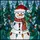 Holiday Celebrants' Tiffany Stained Glass Jolly Snowman Ruby Red Emerald Green Winter Wonderland Mosaic Pattern Stained Glass Suncatcher - 7