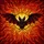 Gothic Fantasy Enthusiasts' Intricate Stained Glass Menacing Bat Fiery Orange Red Design Stained Glass Suncatcher - 7