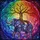 Nature & Art Lovers' Vibrant Stained Glass Elephant Tree of Life Cosmic Jewel Tone Galaxy Pattern Stained Glass Suncatcher - 7