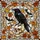Autumn Aesthetic Lovers' Intricate Tiffany Glass Raven Skull Autumn Leaves Bat Mosaic Black Orange Red Clear Gray Stained Glass Suncatcher - 7