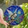 Fantasy Art Lovers' Whimsical Opossum Fairy Tiffany Stained Glass Amethyst Emerald Cosmic Magic Art Stained Glass Suncatcher - 1