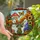 Cozy Fantasy Lovers' Stained Glass Friendly Ghost Tea Party Enchanted Forest Jewel Tone Mosaic Stained Glass Suncatcher - 1