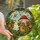 Whimsical Art Lovers' Tiffany Stained Glass Ghost Cat Mushroom Orange Green Landscape Stained Glass Suncatcher - 1