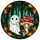 Whimsical Art Lovers' Jewel Tone Stained Glass Ghost Fairy Lights Toadstool Forest Design Stained Glass Suncatcher - 7
