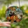 Halloween Lovers' Tiffany Style Stained Glass Whimsical Pumpkins Gourds Mosaic Teal Orange Black Stained Glass Suncatcher - 2