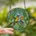 Art Lovers' Tiffany Stained Glass Emerald Hummingbird Golden Floral Mosaic Pattern Stained Glass Suncatcher - 2