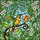 Art Lovers' Tiffany Stained Glass Emerald Hummingbird Golden Floral Mosaic Pattern Stained Glass Suncatcher - 7