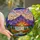 Nature Lovers' Vibrant Stained Glass Mountain Lake Sunset Jewel Tone Mosaic Landscape Stained Glass Suncatcher - 9VVLpY7U26
