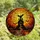 Halloween Fans' Intricate Stained Glass Haunted Castle Full Moon Bat Orange Black Jewel Tones Stained Glass Suncatcher - 4