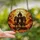 Halloween Enthusiasts' Vibrant Edge-to-Edge Stained Glass Gothic Haunted House Jack-o'-Lanterns Stained Glass Suncatcher - 2