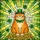 Cat Lovers' Blissful Orange Tabby Leprechaun Stained Glass Emerald Gold Jewel Tone Mosaic Stained Glass Suncatcher - 7