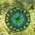 Stained Glass Art Lovers' Vibrant Tiffany Style Shamrock, Emerald Green & Sapphire Blue Floral Mosaic Design Stained Glass Suncatcher - 4