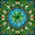 Stained Glass Art Lovers' Vibrant Tiffany Style Shamrock, Emerald Green & Sapphire Blue Floral Mosaic Design Stained Glass Suncatcher - 7