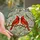 Nature Lovers' Vibrant Stained Glass Cardinal Birds Floral Mosaic Jewel Tone Pattern Stained Glass Suncatcher - 1