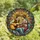 Art Lovers' Detailed Tiffany Stained Glass Serenade: Romantic Couple, Acoustic Guitar, Radiant Sunburst, Jewel Tones Stained Glass Suncatcher - CSnD9fnM2J
