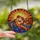 Art Nouveau Enthusiasts' Vibrant Tiffany Style Embracing Couple Sunburst Mosaic Jewel Tones Stained Glass Suncatcher - 2