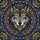 Wildlife Enthusiasts Majestic Stained Glass Wolf Mosaic Edge-to-Edge Geometric Tribal Jewel Tones Stained Glass Suncatcher - 7