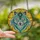 Wildlife Art Lovers' Stained Glass Wolf Head Mosaic Teal Gold Orange Intricate Mandala Stained Glass Suncatcher - 2