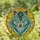 Wildlife Art Lovers' Stained Glass Wolf Head Mosaic Teal Gold Orange Intricate Mandala Stained Glass Suncatcher - 4